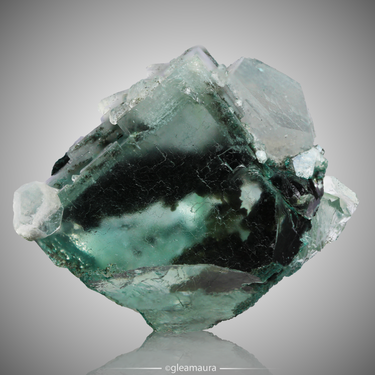 Fluorite with Calcite, natural mineral specimen from Xianghualing Mine, China