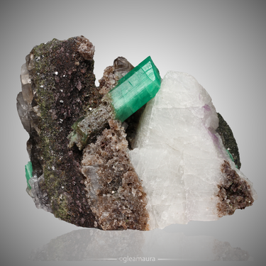 Emerald, natural mineral specimen from Dayakou emerald mine, China