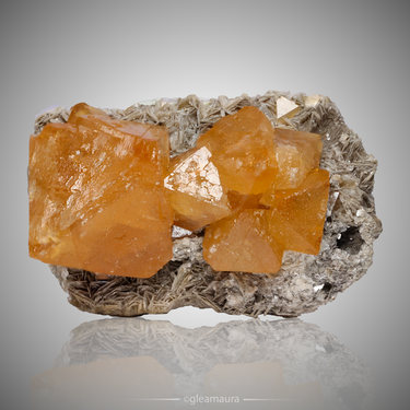 Scheelite, natural mineral specimen from Mt. Xuebaoding, China
