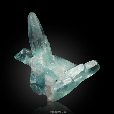 Beryl var. Aquamarine, natural mineral specimen from Mimoso do Sul, Brazil