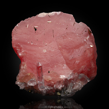 Rhodochrosite with Pyrite and Quartz, natural mineral specimen from Wutong Mine, China (view 1)