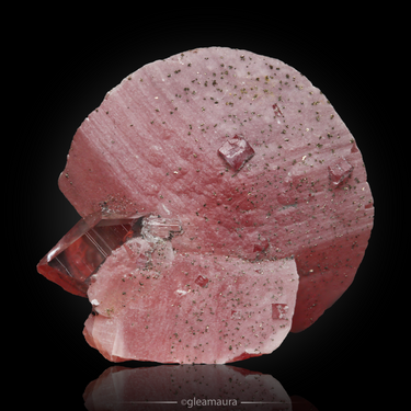 Rhodochrosite and Quartz, natural mineral specimen from Wutong Mine, China