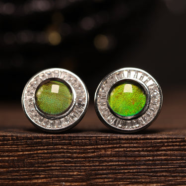 Beetle Wings Earring, gemstone jewellery (view 1)