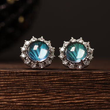 Dragonfly Wing Earrings, gemstone jewellery (view 1)