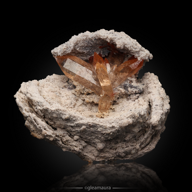 Topaz on Rhyolite Matrix, natural mineral specimen from Tepetate, Mexico