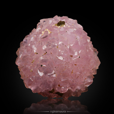 Crystallized Rose Quartz, natural mineral specimen from Virgem da Lapa, Brazil (view 1)