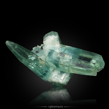 Beryl var. Mimoso Aquamarine, natural mineral specimen from Mimoso do Sul, Brazil (view 1)