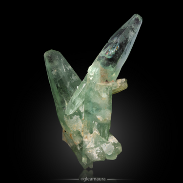 Beryl var. Mimoso Aquamarine, natural mineral specimen from Mimoso do Sul, Brazil (view 1)