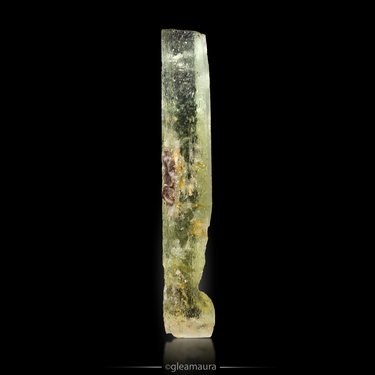 Beryl var. Heliodor, natural mineral specimen from Padre Paraíso, Brazil (view 1)