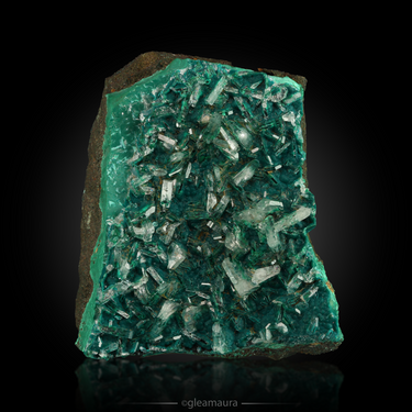 Malachite with Baryte, natural mineral specimen from Shangulowe Mine, Democratic Republic of the Congo