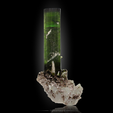 Watermelon Tourmaline on Blue Albite, natural mineral specimen from Pederneira mine, Brazil (view 1)