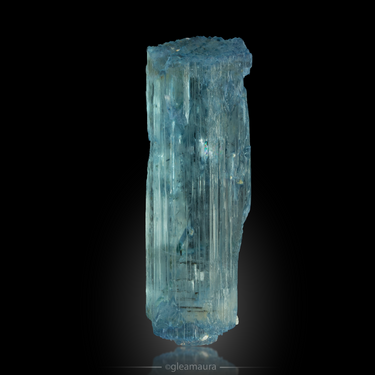 Etched Aquamarine with Tourmaline, natural mineral specimen from Haramosh Peak, Pakistan
