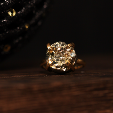 Pyrite Ring, gemstone jewellery (view 1)