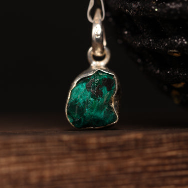 Dioptase Pendant, gemstone jewellery
