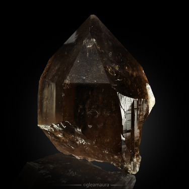 Smoky Quartz, natural mineral specimen from Chamonix, France (view 1)