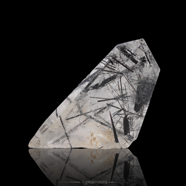 Clear Quartz with Black Tourmaline, natural mineral specimen from Brazil