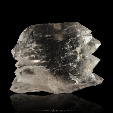 Gwindel Quartz, natural mineral specimen from Grimsel area, Switzerland (view 1)