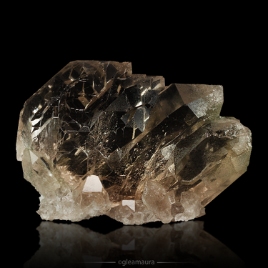 Gwindel Quartz, natural mineral specimen from Crap Né, Switzerland (view 1)