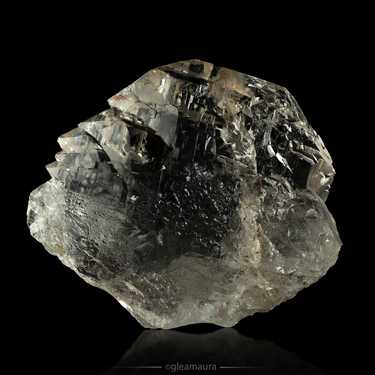 Gwindel Quartz, natural mineral specimen from Tiefen glacier, Switzerland (view 1)