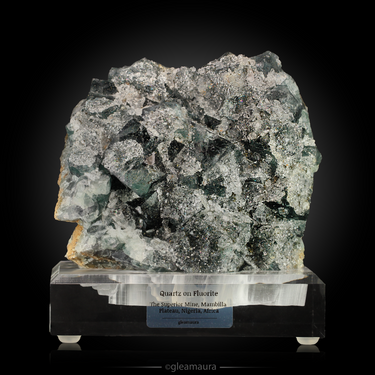 Fluorite with Quartz, natural mineral specimen from The Superior Mine, Africa (view 1)