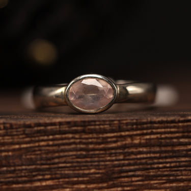 Rose Quartz Ring, gemstone jewellery