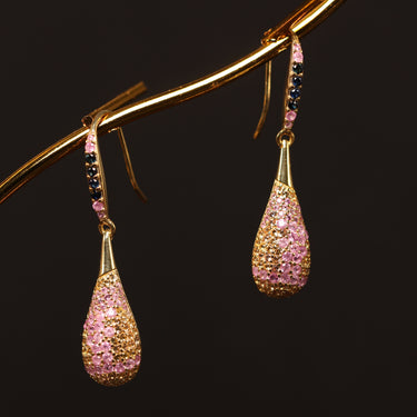 Rainbow Sapphire Earring, gemstone jewellery (view 1)