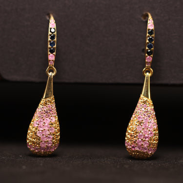 Rainbow Sapphire Earring, gemstone jewellery (view 2)