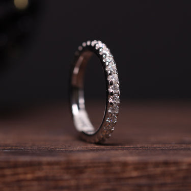 Moissanite Eternity Ring, gemstone jewellery (view 1)