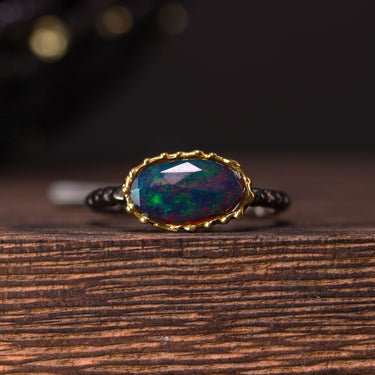 Smoked Opal Ring, gemstone jewellery (view 1)