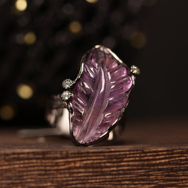 Amethyst, Aquamarine Ring, gemstone jewellery (view 1)