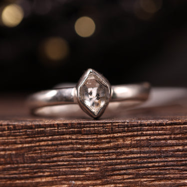 Herkimer Diamond Ring, gemstone jewellery (view 1)