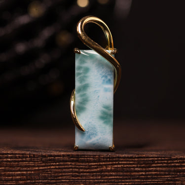 Larimar Pendant, gemstone jewellery (view 1)