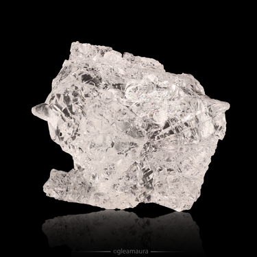 Etched Pollucite, natural mineral specimen from Afghanistan (view 1)