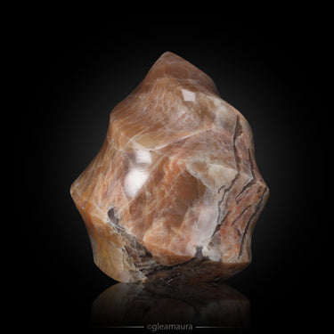 Peach Moonstone Flame, natural mineral specimen