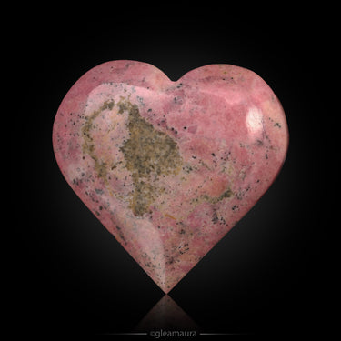 Peruvian Rhodochrosite Heart Carving, natural mineral specimen