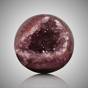 Amethyst Geode Sphere, natural mineral specimen from Uruguay