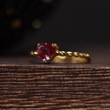 Alexandrite Heart Ring, gemstone jewellery (view 2)