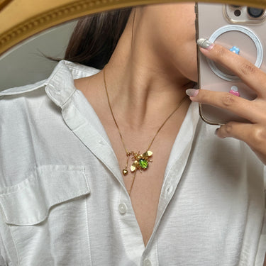 Moth Wing Bee Necklace, gemstone jewellery (view 1)