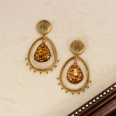 Leopard Butterfly wing Earrings, gemstone jewellery