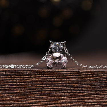 Tourmaline + Moissanite Necklace, gemstone jewellery