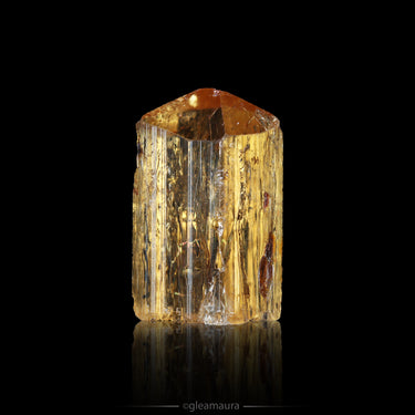 Brazilian Imperial Topaz, natural mineral specimen from Capão Mine, Brazil
