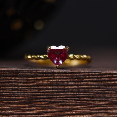 Alexandrite Heart Ring, gemstone jewellery (view 1)
