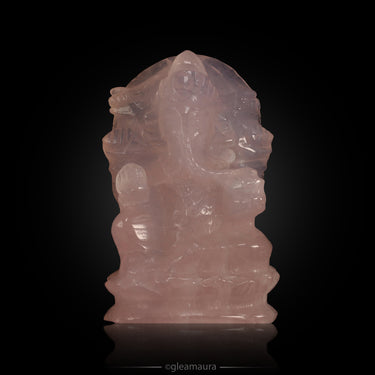 Rose Quartz Ganesha, natural mineral specimen