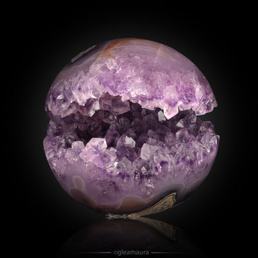Amethyst Geode Sphere, natural mineral specimen