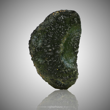 Moldavite, natural mineral specimen from Chlum nad Malší, Czech Republic