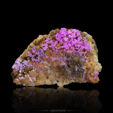 Talmessite on Calcite, natural mineral specimen from Nujiang, China