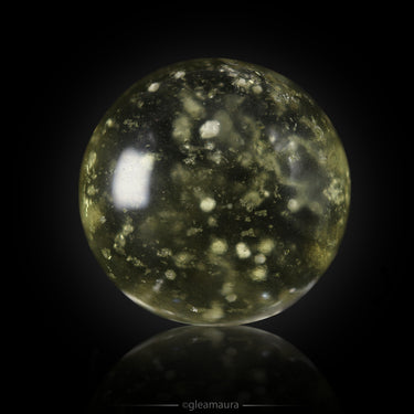 Libyan Desert Glass w Cristobalite Sphere, natural mineral specimen