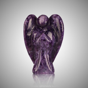 Charoite Angle Carving, natural mineral specimen