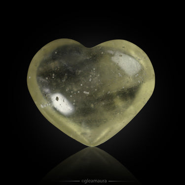 Libyan Desert Glass Small Heart, natural mineral specimen