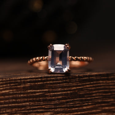 Lavender Amethyst Ring, gemstone jewellery (view 1)